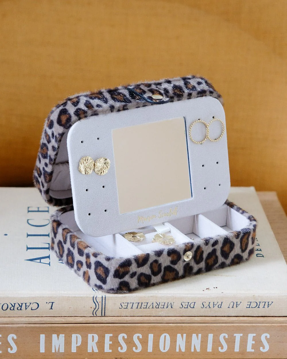 Boîte à bijoux de voyage Brigitte en léopard - Image 4