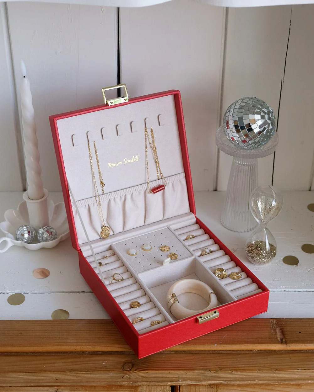 Boîte à bijoux Anne en cuir PU - Image 3