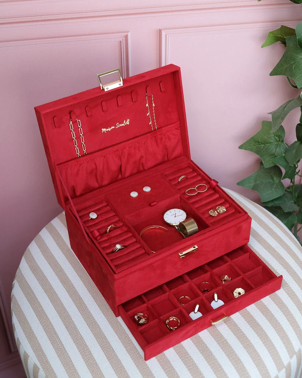 Boîte à bijoux Denise en velours - Image 17