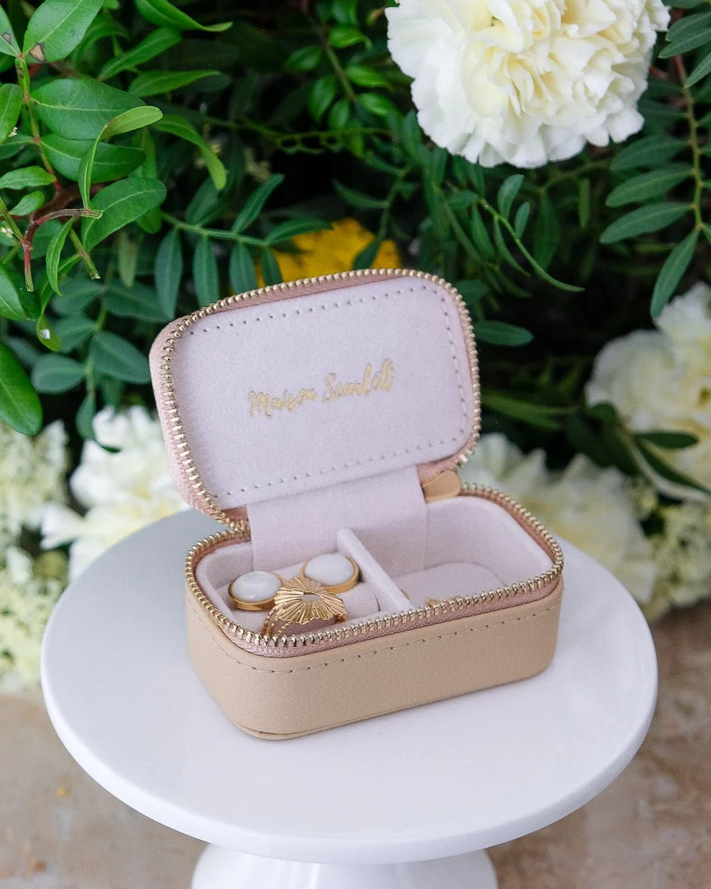 Mini boîte à bijoux de voyage Marie en cuir PU - Image 12