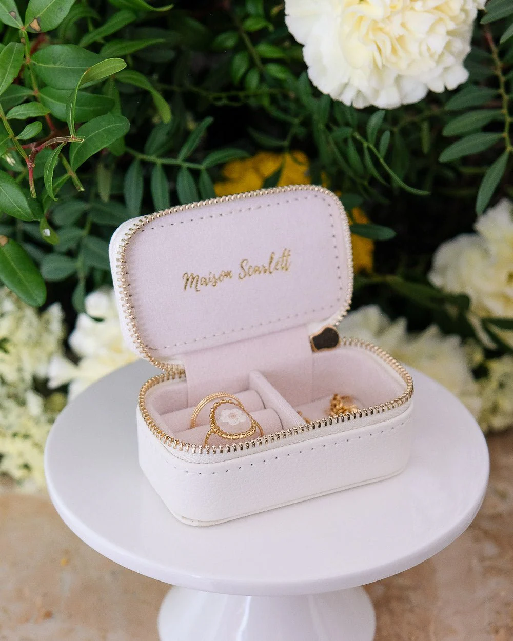 Mini boîte à bijoux de voyage Marie en cuir PU - Image 3