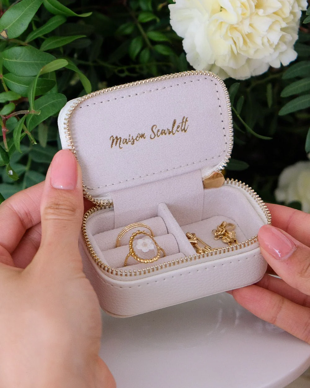 Mini boîte à bijoux de voyage Marie en cuir PU - Image 4
