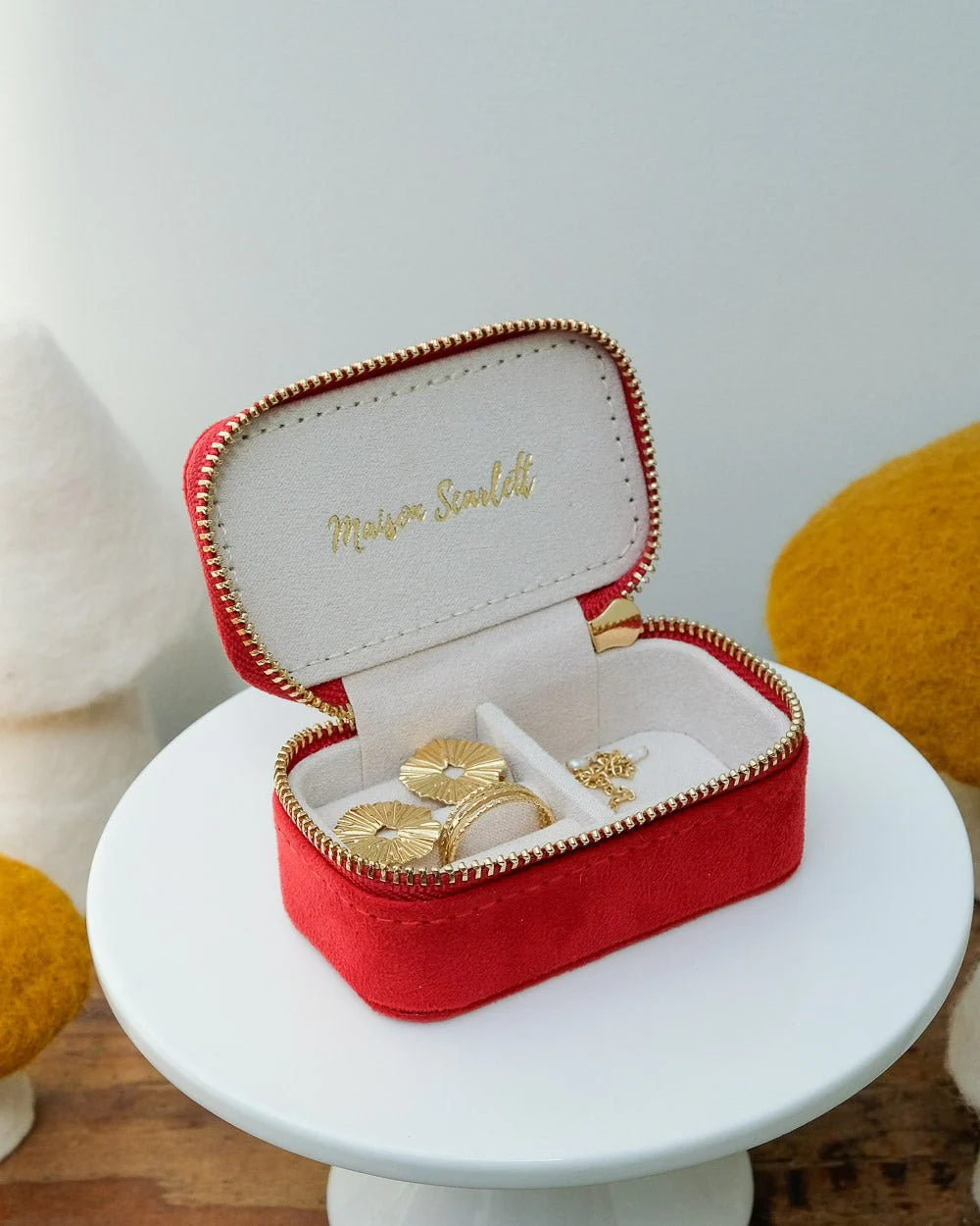 Mini boîte à bijoux de voyage Marie en velours - Image 19