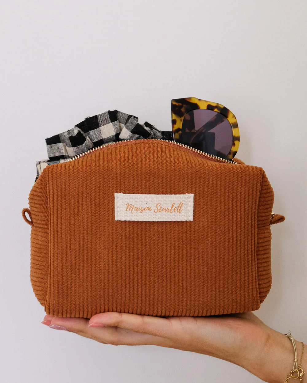 Trousse de toilette Charlotte en velours côtelé - Image 3